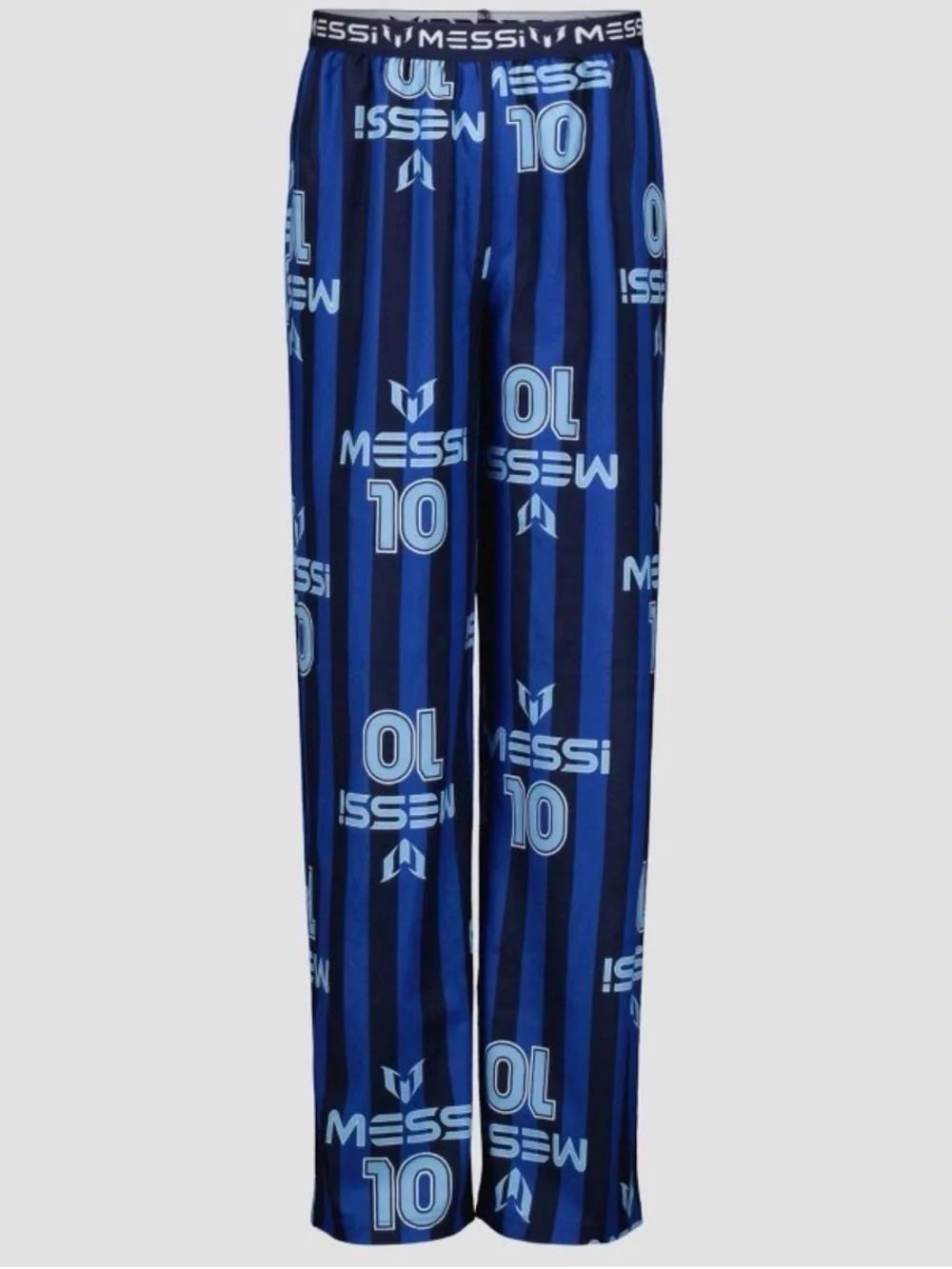 Lionel Messi 10 Blue Striped Pajama Pants Kids